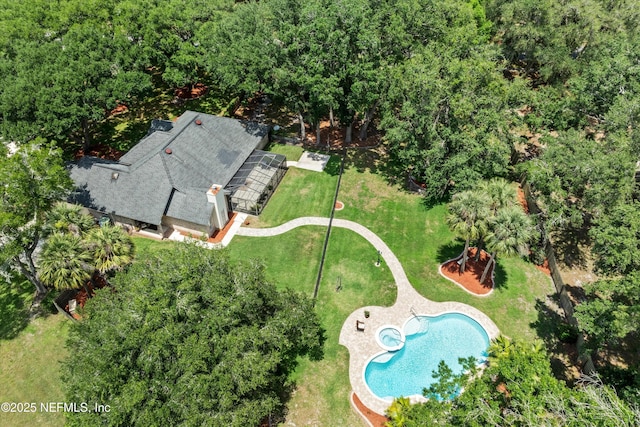 595 Glasgow Ct, Orange Park, FL 32073 - view of subject property with a pool area