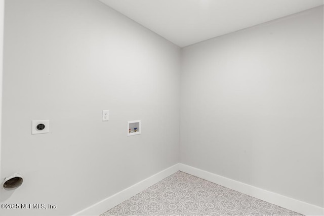 1169 Tumbleweed Dr, Orange Park, FL 32065 - laundry area with hookup for a washing machine, baseboards, light floors, and hookup for an electric dryer