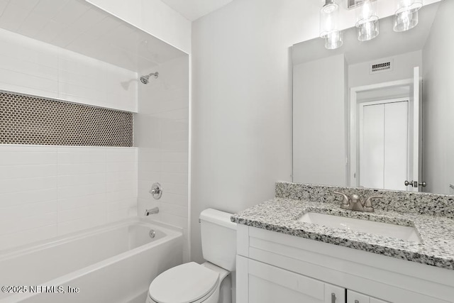 1169 Tumbleweed Dr, Orange Park, FL 32065 - full bathroom with toilet, shower / washtub combination, and vanity