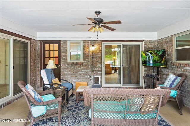 905 Ridgeway Ct, Orange Park, FL 32065 - view of patio with a ceiling fan and outdoor lounge area