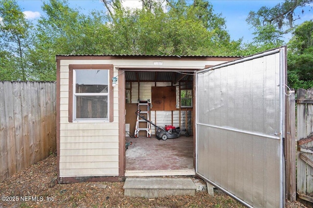 905 Ridgeway Ct, Orange Park, FL 32065 - view of shed with a fenced backyard