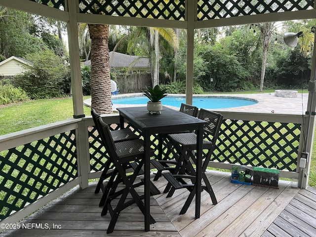 12753 Burning Tree Ln W, Jacksonville, FL 32223 - deck featuring outdoor dining area