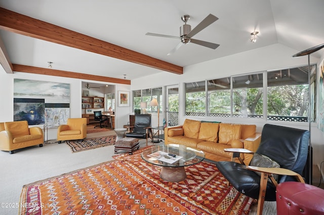 1927 Beachside Ct, Atlantic Beach, FL 32233 - living area with ceiling fan, healthy amount of natural light, and carpet