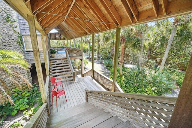 1927 Beachside Ct, Atlantic Beach, FL 32233 - deck featuring stairway