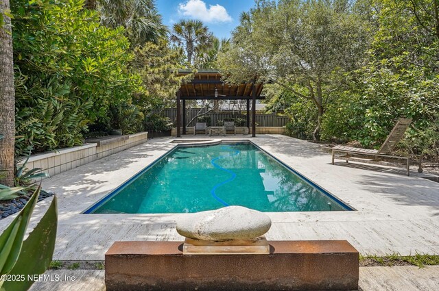 1927 Beachside Ct, Atlantic Beach, FL 32233 - view of pool with a patio area and a fenced backyard