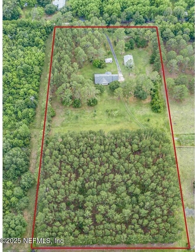 6645 Elvin Starling Rd, Macclenny, FL 32063 - aerial view of property's location with property parcel outlined
