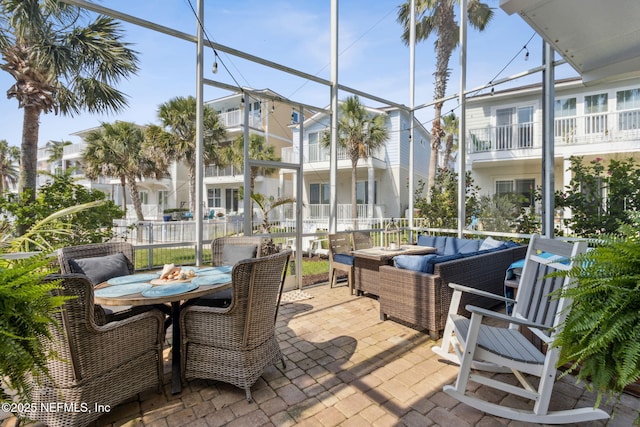 2695 Morning Light Ct, Flagler Beach, FL 32136 - view of patio / terrace with outdoor lounge area and outdoor dining area