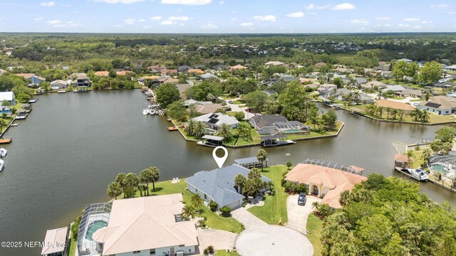 12 Collingville Ct, Palm Coast, FL 32137 - aerial perspective of suburban area with a nearby body of water