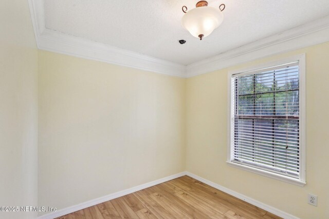 10 Sesame St, Middleburg, FL 32068 - spare room with baseboards, crown molding, and light wood finished floors