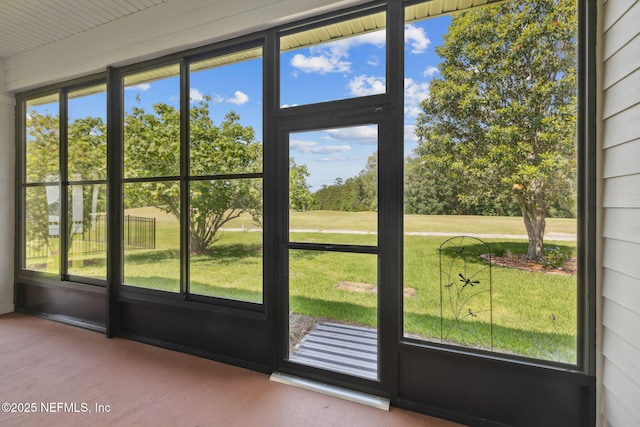 3384 Olympic Dr, Green Cove Springs, FL 32043 - doorway to outside featuring view of golf course