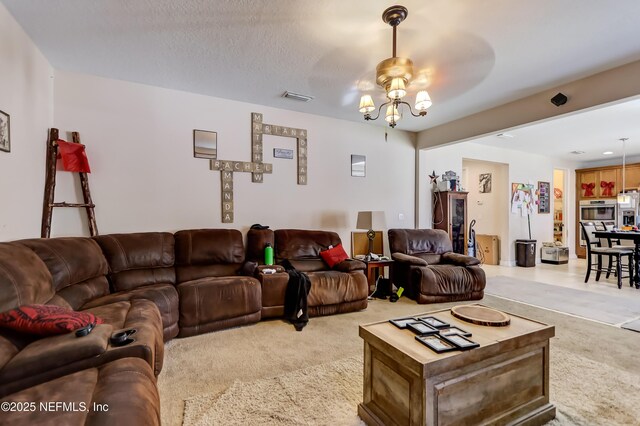 1071 Wetland Ridge Cir, Middleburg, FL 32068 - living room with light colored carpet and ceiling fan