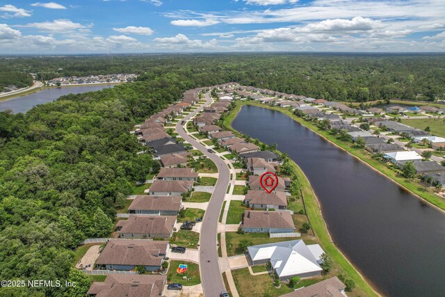 258 Fox Water Trl, Saint Augustine, FL 32086 - aerial view of residential area featuring a forest and a nearby body of water