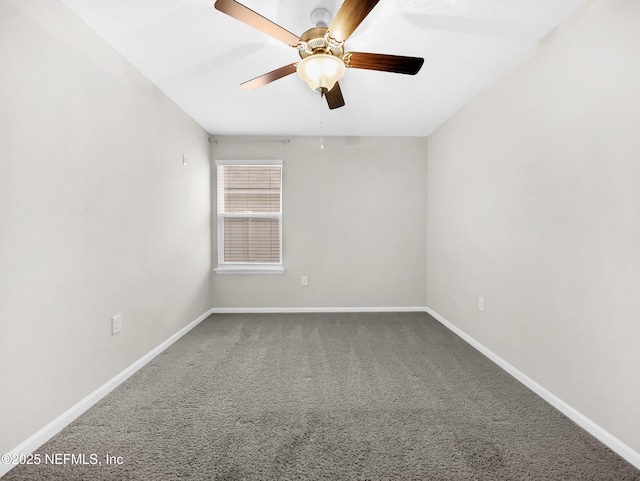 258 Fox Water Trl, Saint Augustine, FL 32086 - empty room with a ceiling fan, carpet flooring, and baseboards