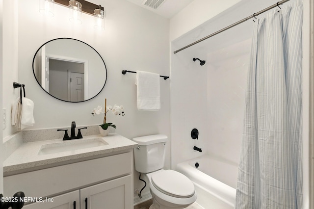 4923 Lofty Pines Cir E, Jacksonville, FL 32210 - full bath featuring vanity, toilet, and shower / bathtub combination with curtain