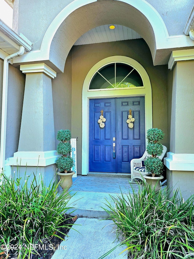 3051 Paddle Creek Dr, Green Cove Springs, FL 32043 - property entrance featuring stucco siding