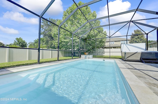 3051 Paddle Creek Dr, Green Cove Springs, FL 32043 - view of pool with a lanai and a patio