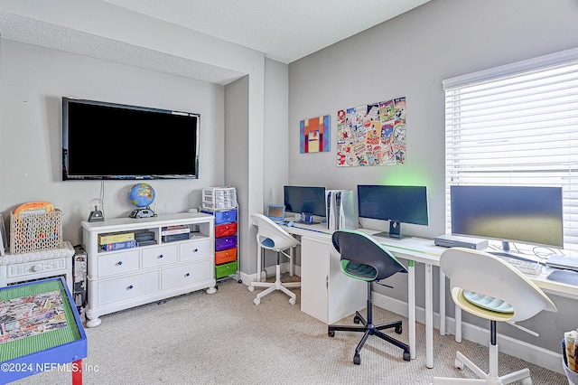 3051 Paddle Creek Dr, Green Cove Springs, FL 32043 - office area featuring light carpet and baseboards