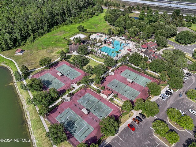 3051 Paddle Creek Dr, Green Cove Springs, FL 32043 - drone / aerial view of a large body of water and a pool area