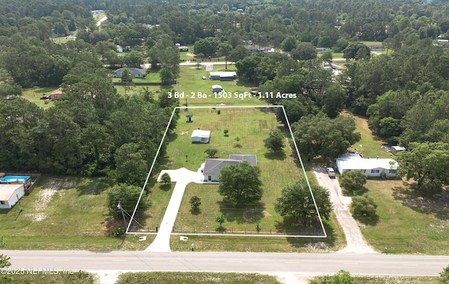 2253 S Mimosa Ave, Middleburg, FL 32068 - aerial overview of property's location with property parcel outlined