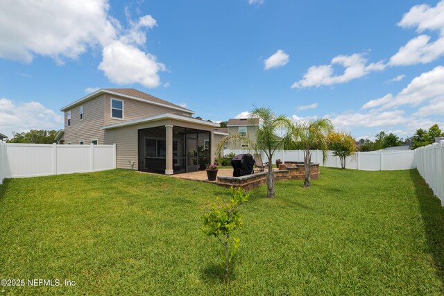 222 River Mist Dr, Saint Augustine, FL 32095 - view of yard featuring a sunroom