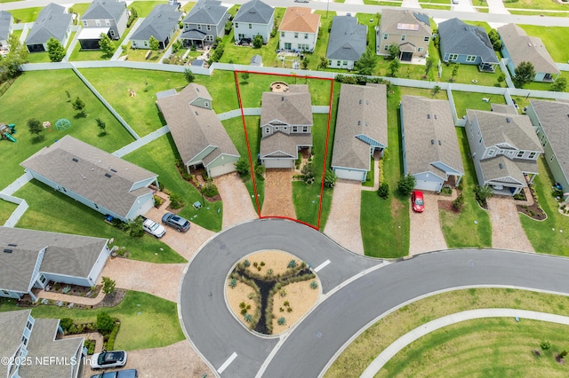 222 River Mist Dr, Saint Augustine, FL 32095 - aerial perspective of suburban area featuring property boundaries highlighted