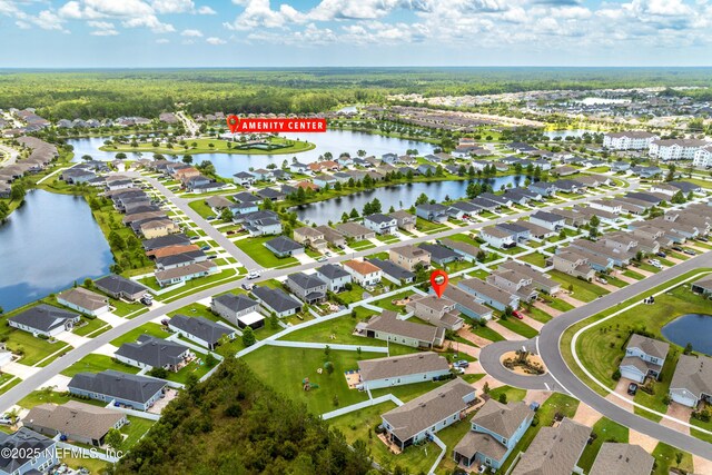 222 River Mist Dr, Saint Augustine, FL 32095 - aerial view of property and surrounding area featuring nearby suburban area and a nearby body of water
