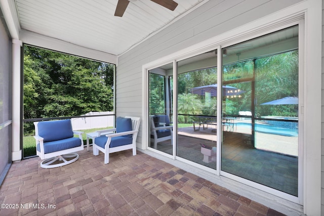 202 Purus Way, Jacksonville, FL 32259 - sunroom featuring ceiling fan and healthy amount of natural light