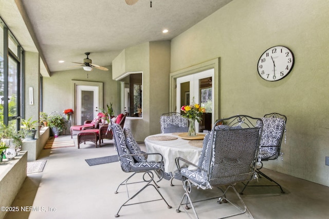 166 Mount Royal Ave, Crescent City, FL 32112 - view of patio / terrace featuring ceiling fan and french doors