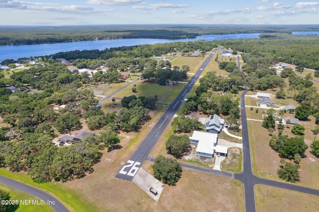 166 Mount Royal Ave, Crescent City, FL 32112 - aerial view of property and surrounding area featuring a large body of water and a heavily wooded area