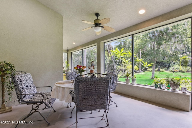 166 Mount Royal Ave, Crescent City, FL 32112 - sunroom with healthy amount of natural light and a textured ceiling