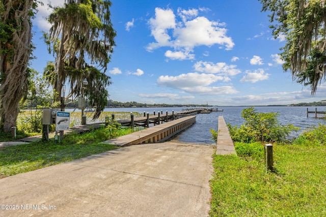 166 Mount Royal Ave, Crescent City, FL 32112 - dock area with a boat ramp and a water view