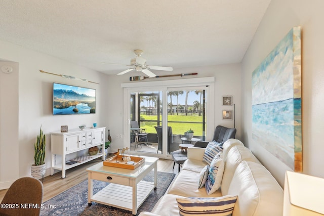 4250 A1A S Unit C15, Saint Augustine, FL 32080 - living area with wood finished floors and a ceiling fan