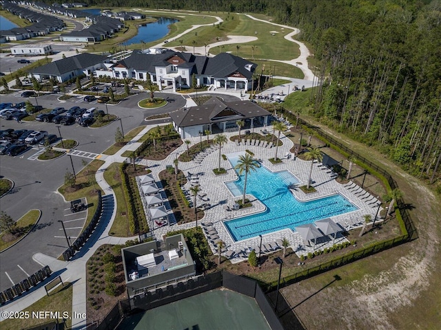710 Stillwater Blvd, Saint Johns, FL 32259 - aerial overview of property's location with a pool and a large body of water