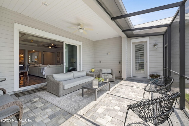 244 Caribbean Pl, Saint Johns, FL 32259 - view of patio / terrace featuring ceiling fan and outdoor lounge area
