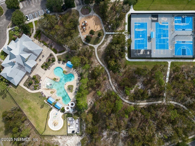 1011 Wetland Ridge Cir, Middleburg, FL 32068 - aerial view of a pool