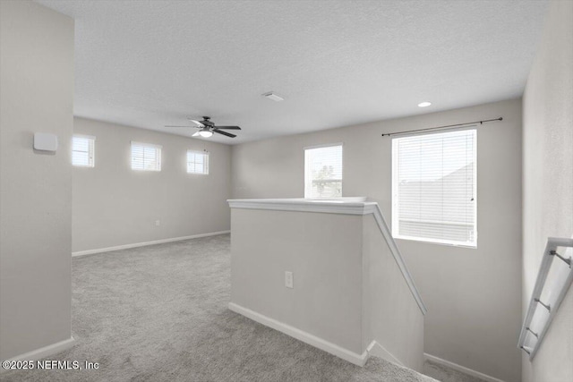 1011 Wetland Ridge Cir, Middleburg, FL 32068 - empty room featuring plenty of natural light, baseboards, carpet flooring, and a textured ceiling