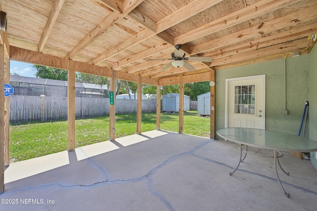 1515 Husson Ave, Palatka, FL 32177 - unfurnished sunroom featuring ceiling fan