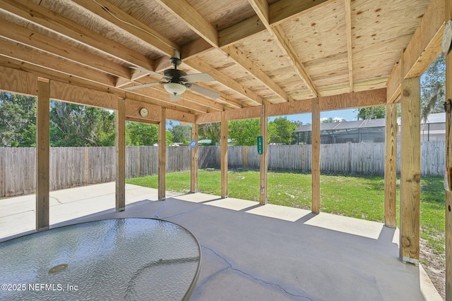 1515 Husson Ave, Palatka, FL 32177 - unfurnished sunroom with ceiling fan