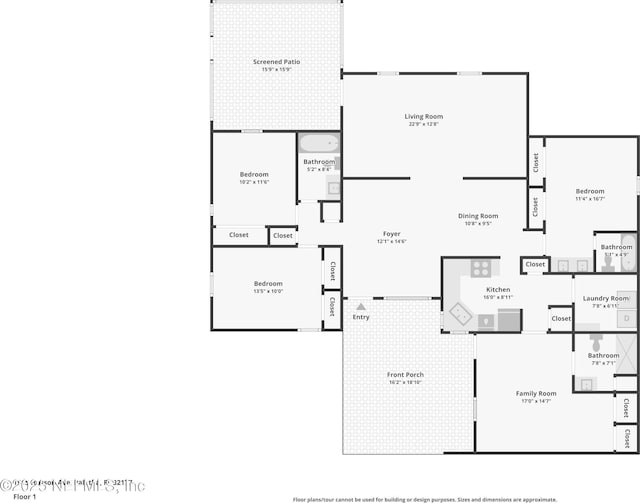 1515 Husson Ave, Palatka, FL 32177 - property floor plan