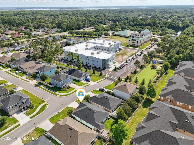 12372 Golden Bell Dr, Jacksonville, FL 32225 - aerial perspective of suburban area featuring a forest
