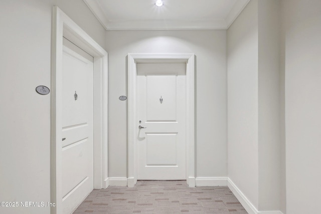 1431 Riverplace Blvd Unit 1707, Jacksonville, FL 32207 - doorway with light floors, baseboards, and ornamental molding