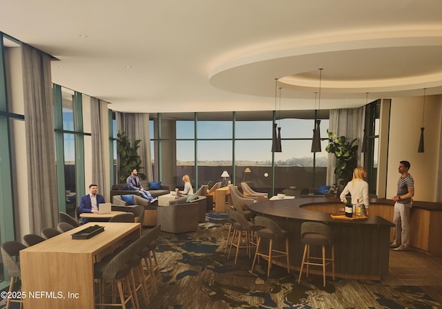 1431 Riverplace Blvd Unit 1707, Jacksonville, FL 32207 - bar with a wall of windows and plenty of natural light
