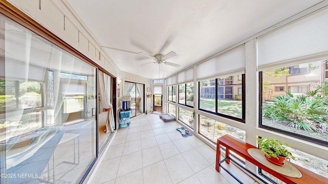 21 Mid Pines Cir, Palm Coast, FL 32137 - sunroom / solarium with a ceiling fan and tile patterned flooring