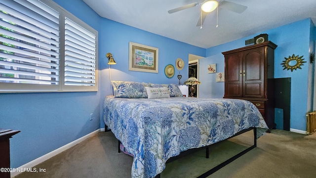 21 Mid Pines Cir, Palm Coast, FL 32137 - carpeted bedroom featuring baseboards and ceiling fan