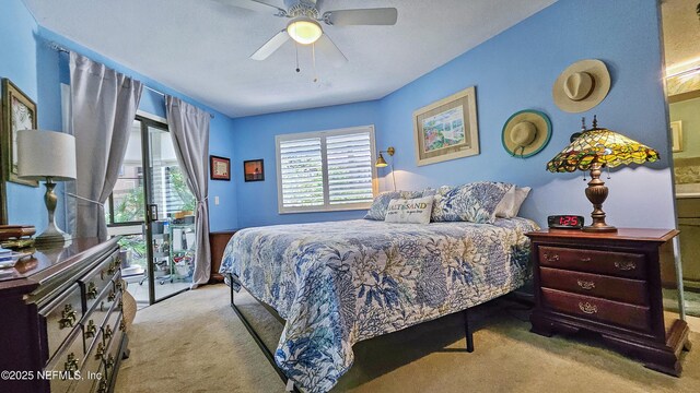 21 Mid Pines Cir, Palm Coast, FL 32137 - carpeted bedroom featuring a ceiling fan