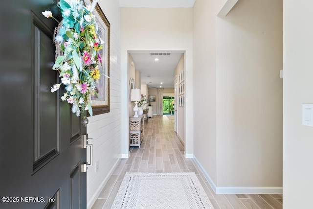 488 Montserrat Dr, Saint Augustine, FL 32092 - foyer featuring wood finish floors, baseboards, and recessed lighting