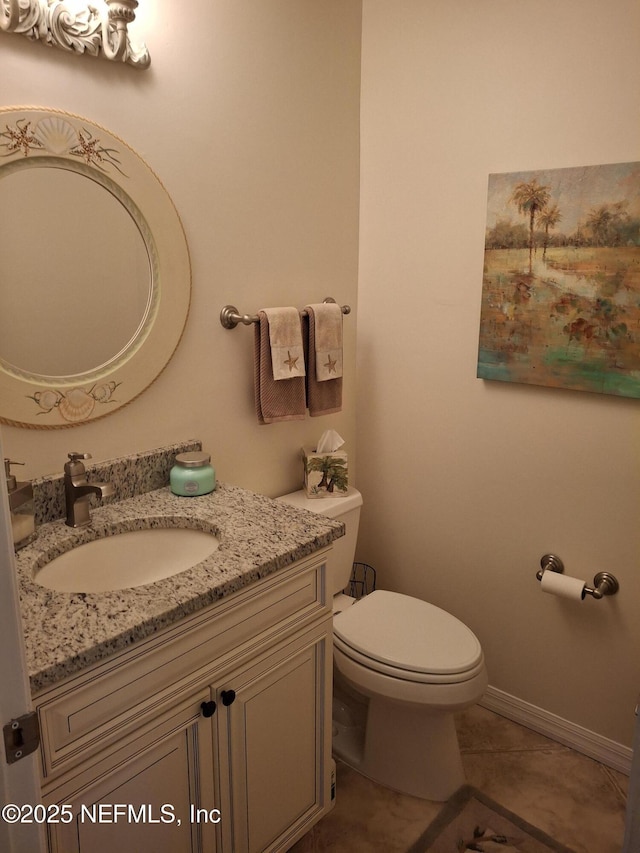 2770 Bordeaux Ct, Ponte Vedra Beach, FL 32082 - half bath featuring vanity, toilet, and tile patterned flooring