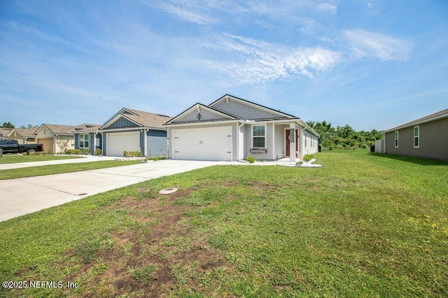 12097 Grand Herring Way, Jacksonville, FL 32219 - ranch-style home with driveway, a garage, and a front yard