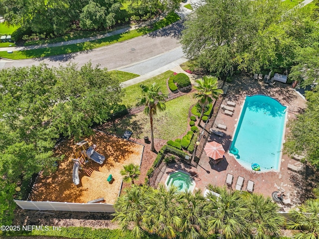 10065 Ecton Ln, Jacksonville, FL 32246 - drone / aerial view of a pool area