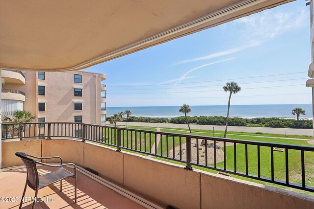 3360 Ocean Shore Blvd Unit 3070, Ormond Beach, FL 32176 - balcony featuring a water view